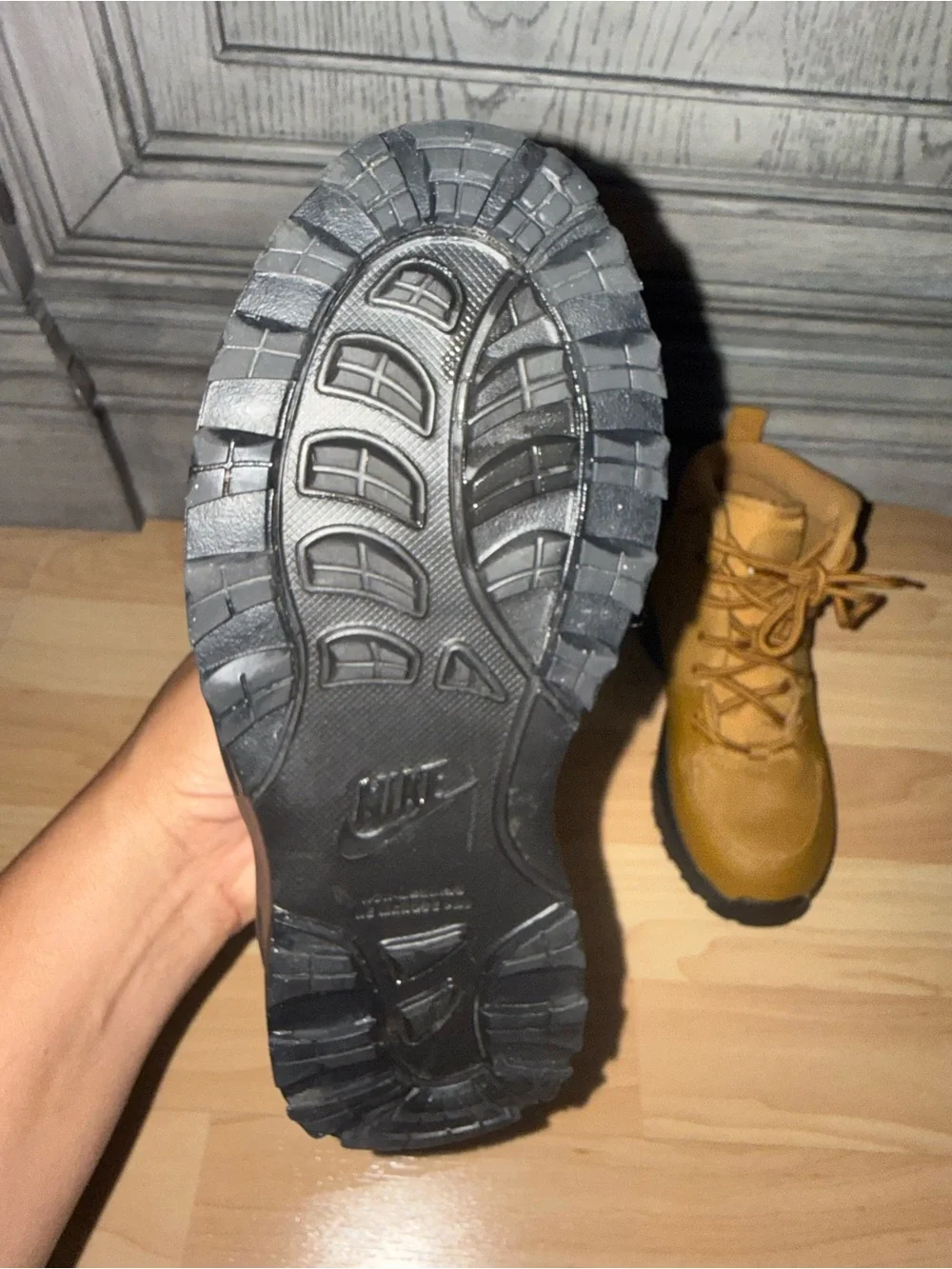 Never Worn! No Box! No Tags. Mustard Yellow Lace-Up Work BootsBoys  Size 1